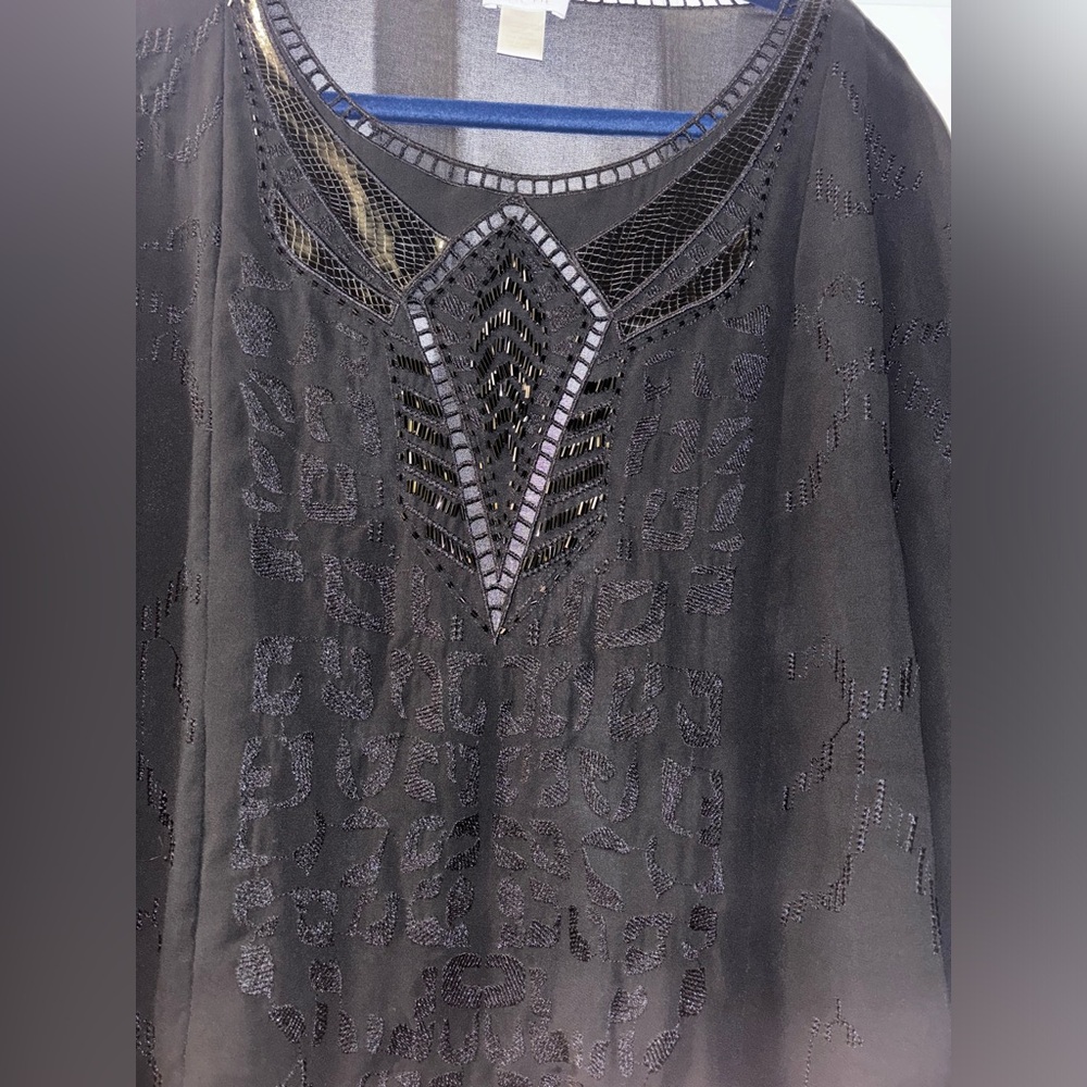 Cache Black Over Blouse. Perfect Condition - image 2